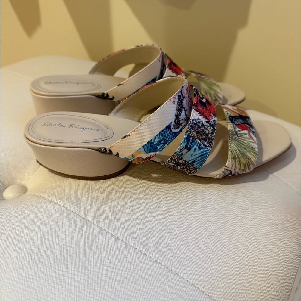 Salvatore Ferragamo Maya Canvas Sandal